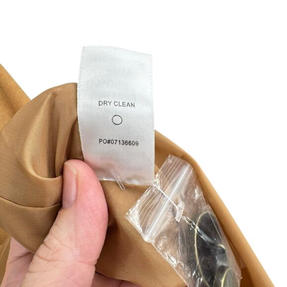 Roaman’s Women's Plus Camel Tan Wool Blend Long Winter Overcoat Coat - Picture 9 of 9